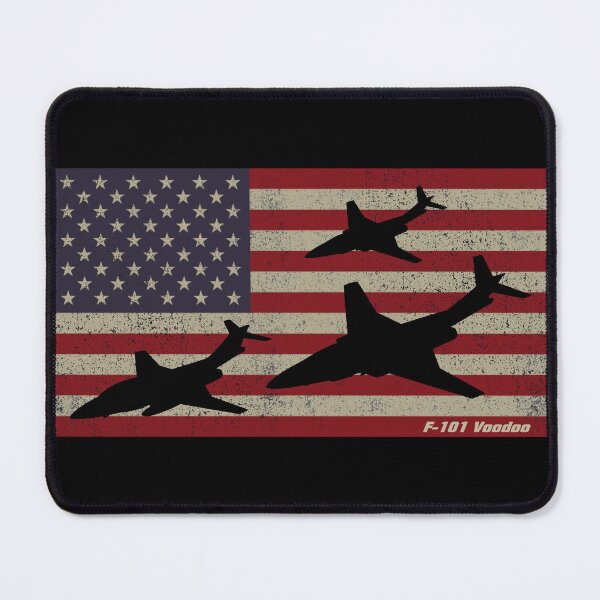 Item preview, F-101 Voodoo Jet Fighter Aircraft Vintage USA Flag Silhouettes designed and sold by MilitaryMart.