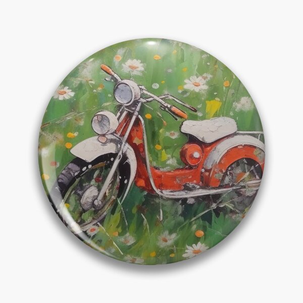 Item preview, moped in the meadow  designed and sold by elegantpaterns.
