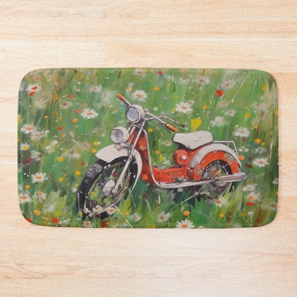Item preview, moped in the meadow  designed and sold by elegantpaterns.