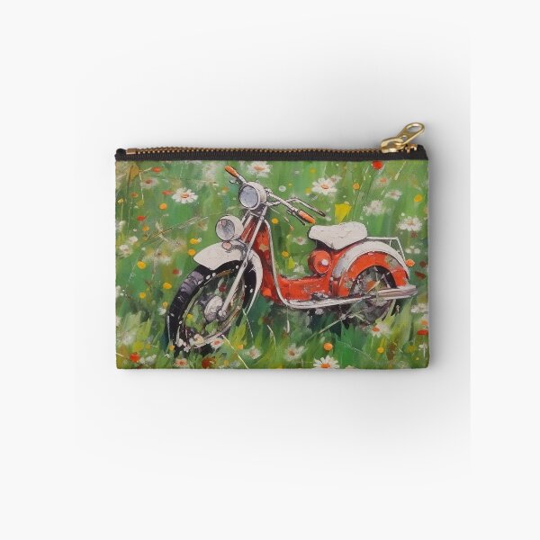 Item preview, moped in the meadow  designed and sold by elegantpaterns.