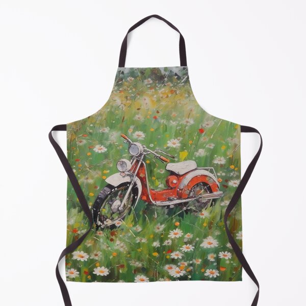Item preview, moped in the meadow  designed and sold by elegantpaterns.