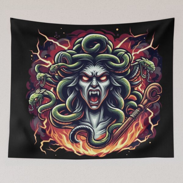 Item preview, “Enchanting Medusa: A Mythical Portrait” designed and sold by DarkSideArtz.