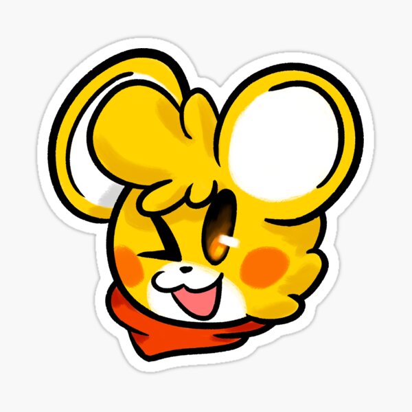 Buttercup Bear Head Sticker