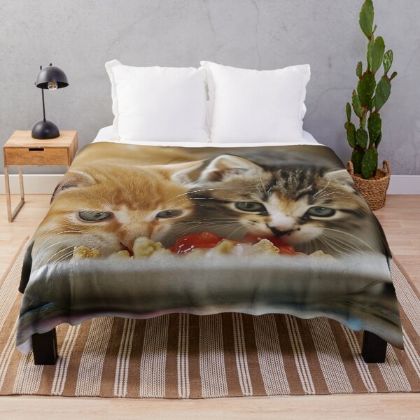 Item preview, Kittens eating food designed and sold by CatsAndDogs-TF.