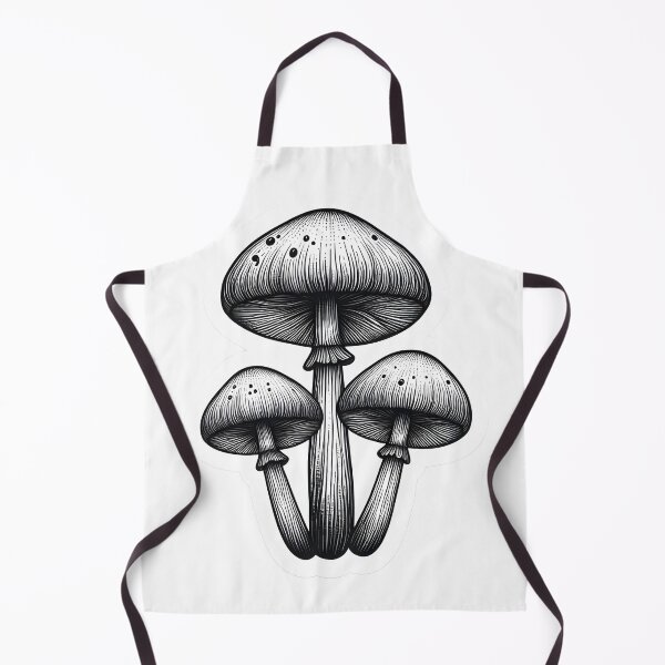 Item preview, Ink Black and white mushrooms designed and sold by Znikoma.