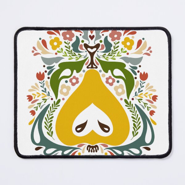 Item preview, Pear Folk Art Print Fruit Print Nordic Art designed and sold by NayaChu.
