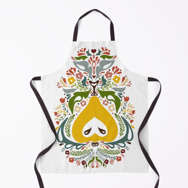 Item preview, Pear Folk Art Print Fruit Print Nordic Art designed and sold by NayaChu.