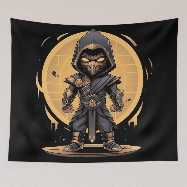 Item preview, chibi scorpion mortal kombat 1 designed and sold by skateras.