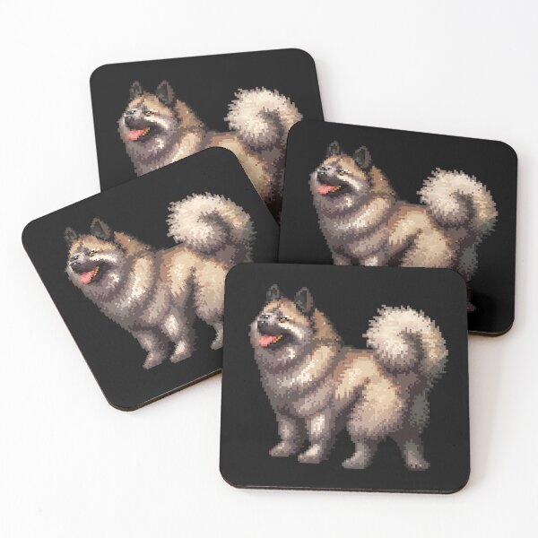 Item preview, 16-bit Pixel Art Keeshond designed and sold by CUTEDOGGIEZ.