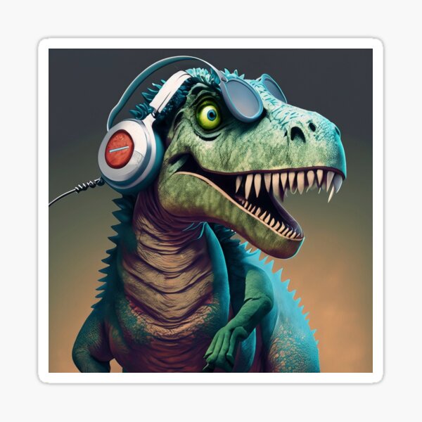 Headphones Dinosaur Merch Gifts for Sale Redbubble