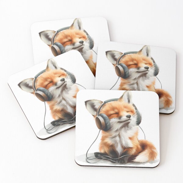 Item preview, Fox listening music designed and sold by Jelena Slijepcevic.
