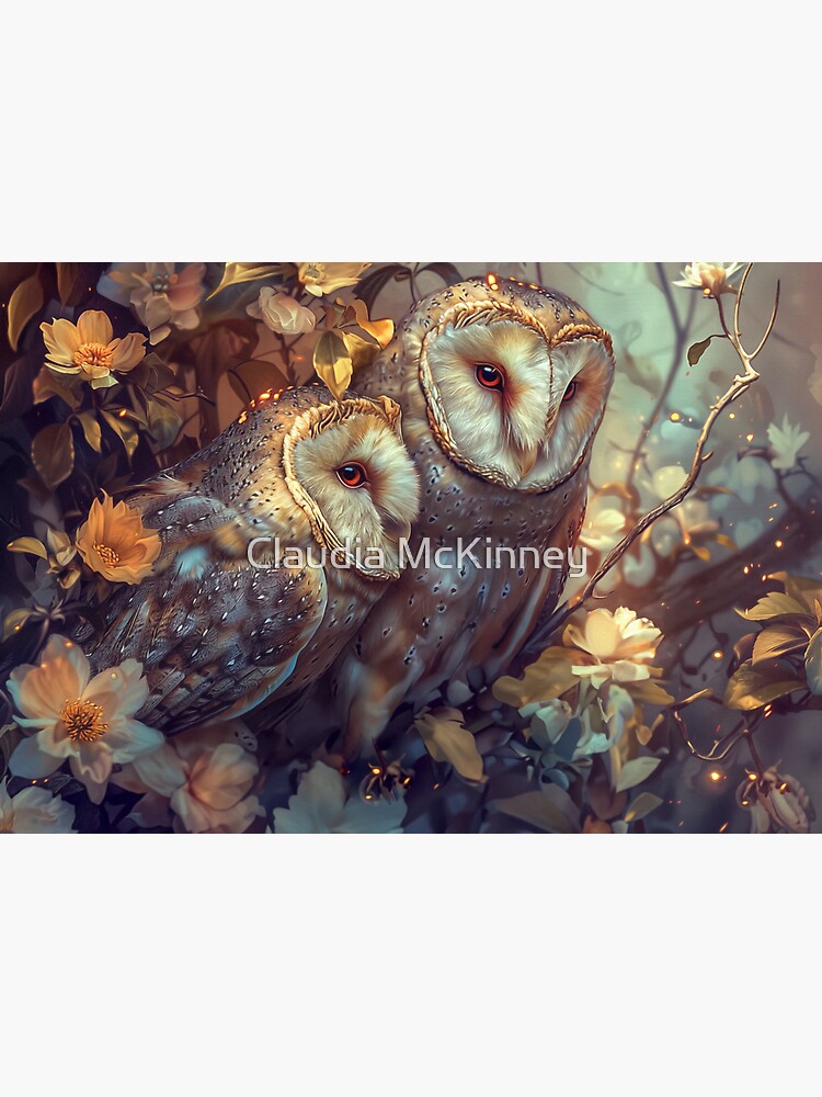 Thumbnail 3 of 3, Sticker, Owl My Heart designed and sold by phatpuppyart.