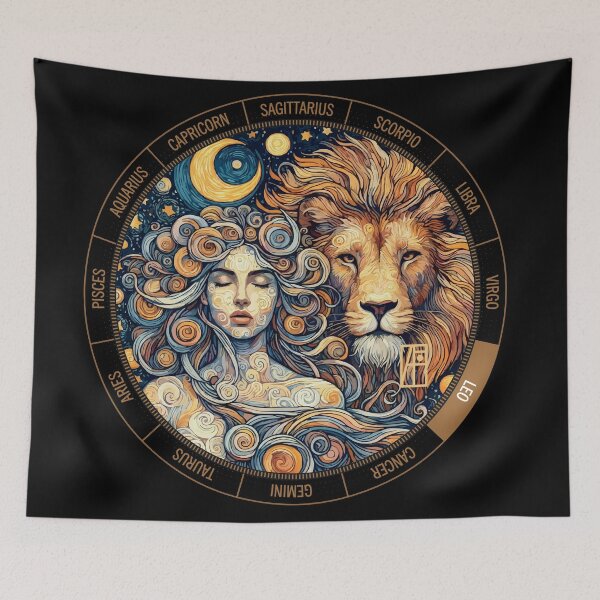 Artikelvorschau, ZODIAC Leo - Astrologischer LEO - LEO - ZODIAC-Zeichen - Van-Gogh-Stil - 4 entworfen und verkauft von ArtProjectShop.