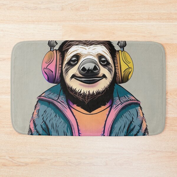 Item preview, A sloth in oversized headhones designed and sold by Boxing Kangaroo Retail Company.
