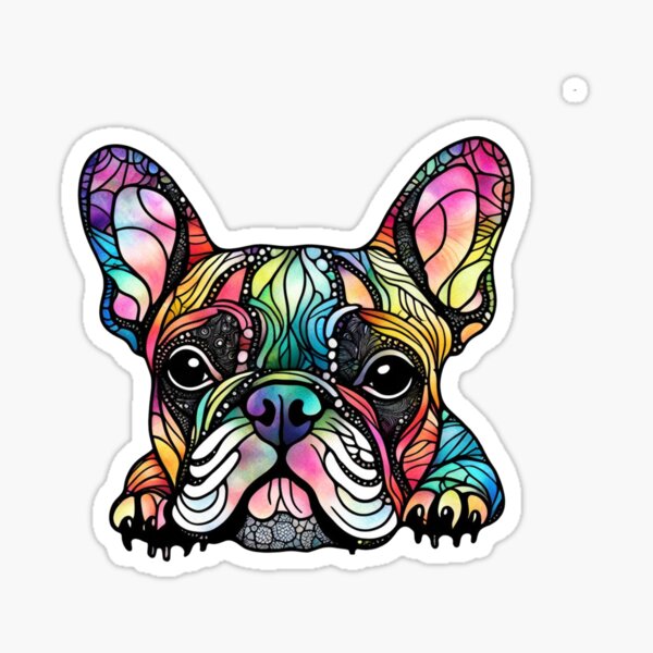 Vista previa del artículo con la obra «Bulldog francés zentangle», diseñado y vendido por A-Wood-.