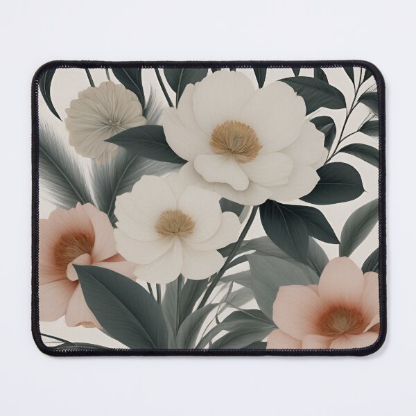 Item preview, RogerPattern - "Whispering Petals: Elegance in White and Pink" designed and sold by RogerPattern.
