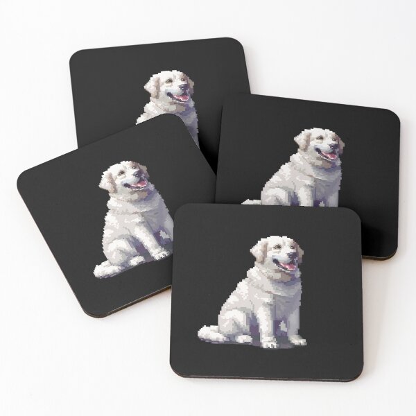 Item preview, 16-bit Pixel Art Kuvasz designed and sold by CUTEDOGGIEZ.