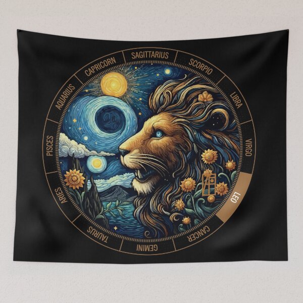 Item preview, ZODIAC Leo - Astrological LEO - LEO - ZODIAC sign - Van Gogh style - 10 designed and sold by ArtProjectShop.
