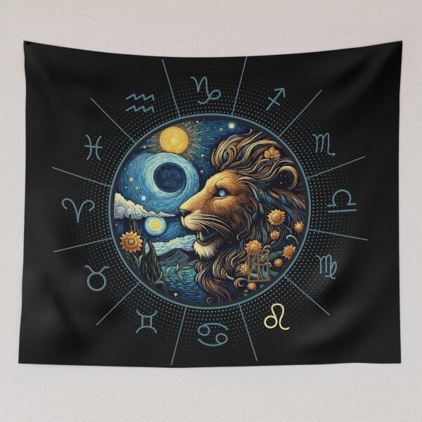 Item preview, ZODIAC Leo - Astrological LEO - LEO - ZODIAC sign - Van Gogh style - 12 designed and sold by ArtProjectShop.