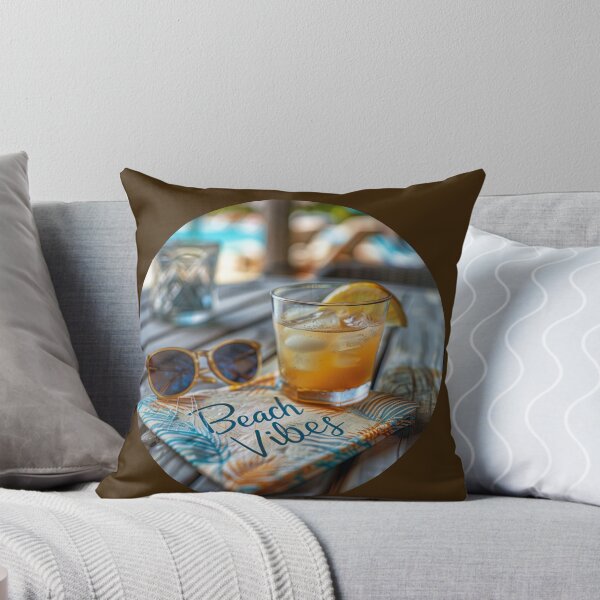 Item preview, Refreshing Evening Sketch: Handwriting "Beach Vibes" on Napkin designed and sold by Ace Apparel  Attire.