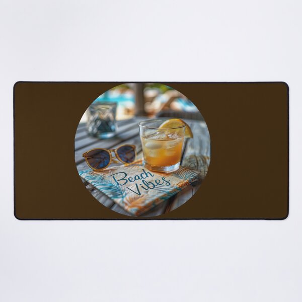 Item preview, Refreshing Evening Sketch: Handwriting "Beach Vibes" on Napkin designed and sold by Ace Apparel  Attire.