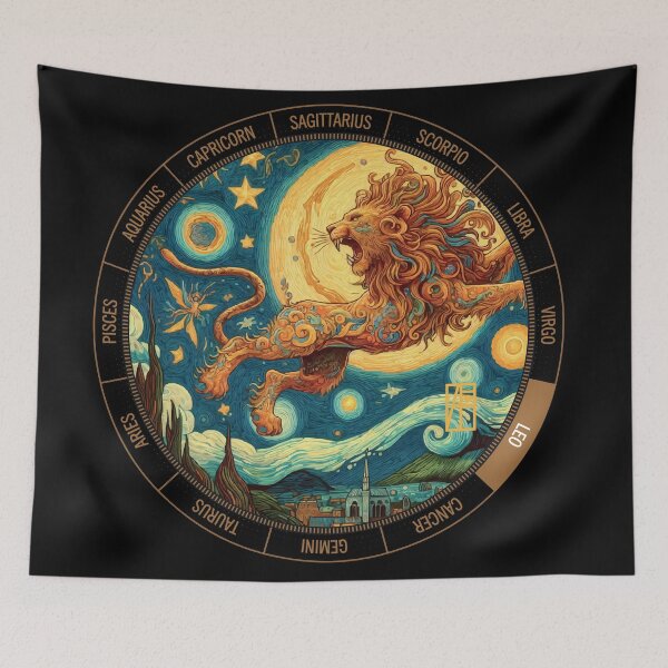Item preview, ZODIAC Leo - Astrological LEO - LEO - ZODIAC sign - Van Gogh style - 13 designed and sold by ArtProjectShop.