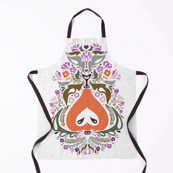 Item preview, Pear Folk Art Print Fruit Print Nordic Art designed and sold by NayaChu.