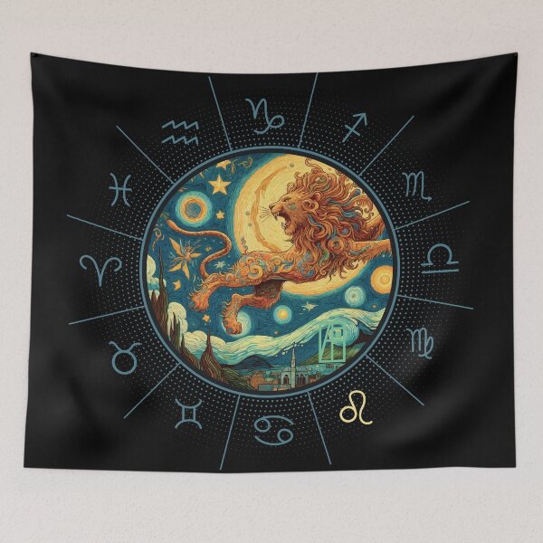 Item preview, ZODIAC Leo - Astrological LEO - LEO - ZODIAC sign - Van Gogh style - 15 designed and sold by ArtProjectShop.