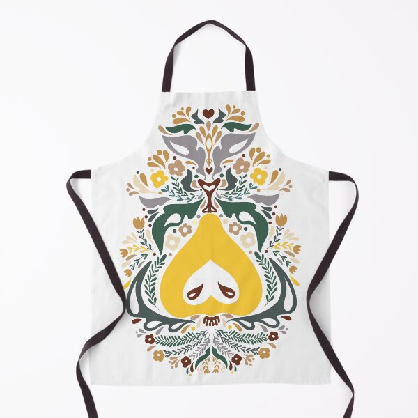 Item preview, Pear Folk Art Print Fruit Print Nordic Art designed and sold by NayaChu.