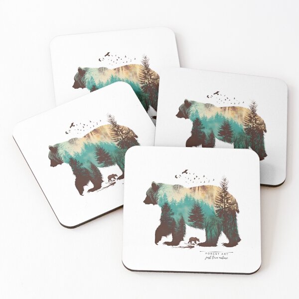 Item preview, Forest Bear Just Love Nature Forest Art  designed and sold by BetiOnDemand.