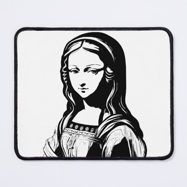 Item preview, Monalisa Black Illustration designed and sold by adlkh.