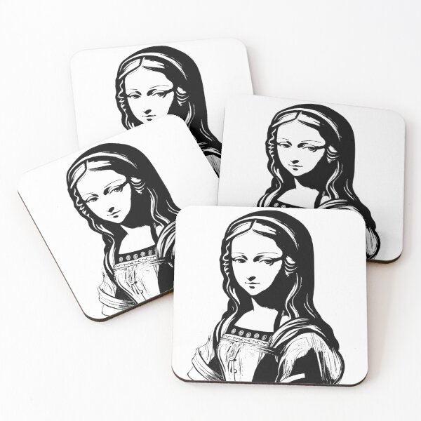 Item preview, Monalisa Black Illustration designed and sold by adlkh.