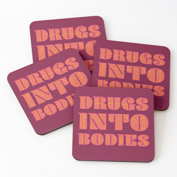 Item preview, Drugs into Bodies (pink and orange) designed and sold by sarahwlongcovid.