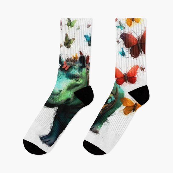 Item preview, The Hippo and the butterflies v4 designed and sold by Helios Be. Lavsh.