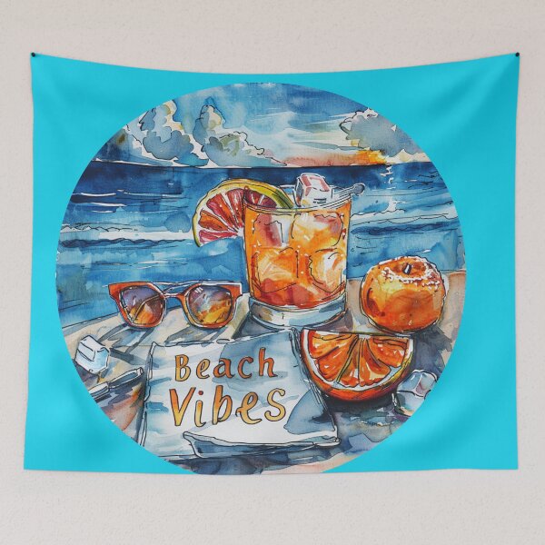 Item preview, Sunglass-Scribed Serenity: Handwritten "Beach Vibes" on Napkin designed and sold by Ace Apparel  Attire.