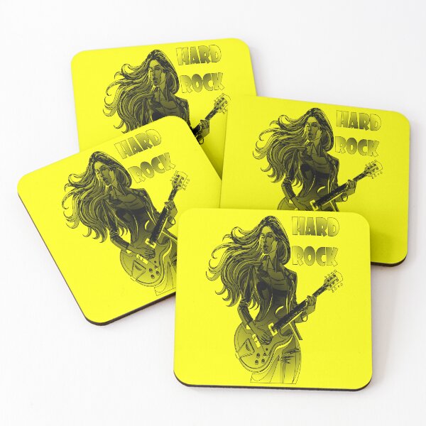 Item preview, Hard Rock Rhapsody,silhouette of a guitarist girl designed and sold by AgarutanPrint.