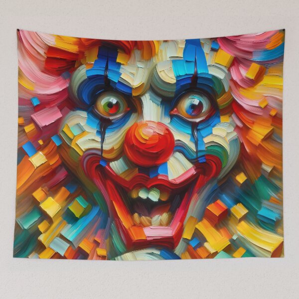 Item preview, Intense Clown Face designed and sold by LivingArtClips.