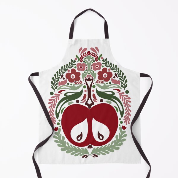 Item preview, Apple Folk Art Print Fruit Print Nordic Art designed and sold by NayaChu.