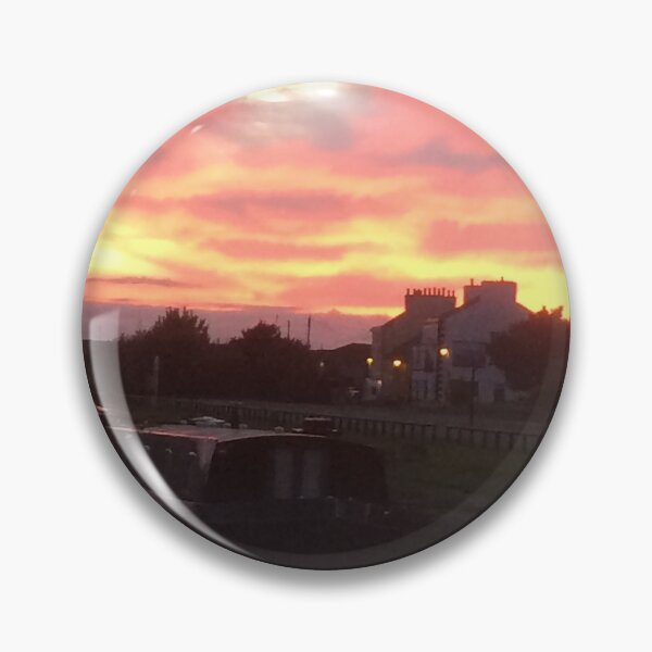 Item preview, Sunset on river and canal boats  designed and sold by Running-Duck.