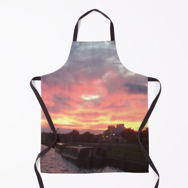 Item preview, Sunset on river and canal boats  designed and sold by Running-Duck.