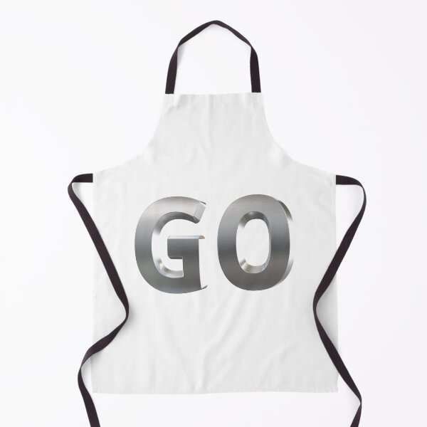Item preview, 'GO' brushed steel texture lettering 3D illustration designed and sold by trepiu.