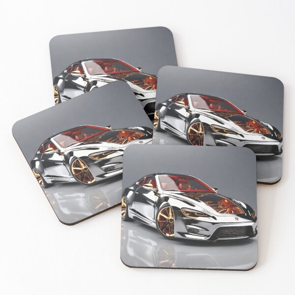 Item preview, Chrome Car With Gold Details designed and sold by ThralStore.