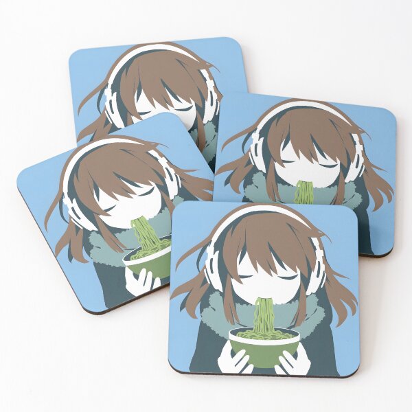 Artikelvorschau, Japanese Girl With Headphones Eating Noodles entworfen und verkauft von CoolMantras.
