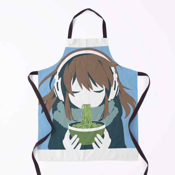 Artikelvorschau, Japanese Girl With Headphones Eating Noodles entworfen und verkauft von CoolMantras.