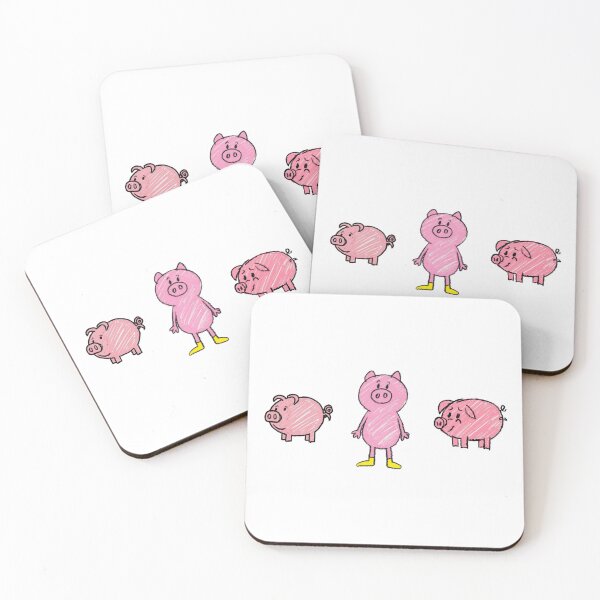 Item preview, crayon pig animals designed and sold by FORPOTATOPARTY.