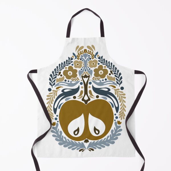 Item preview, Apple Folk Art Print Fruit Print Nordic Art designed and sold by NayaChu.