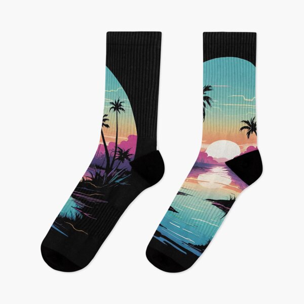 Item preview, Aruba Vintage Retro Island Beach Palm Trees Caribbean Summer Paradise Travel designed and sold by Tw1nsAIArt.