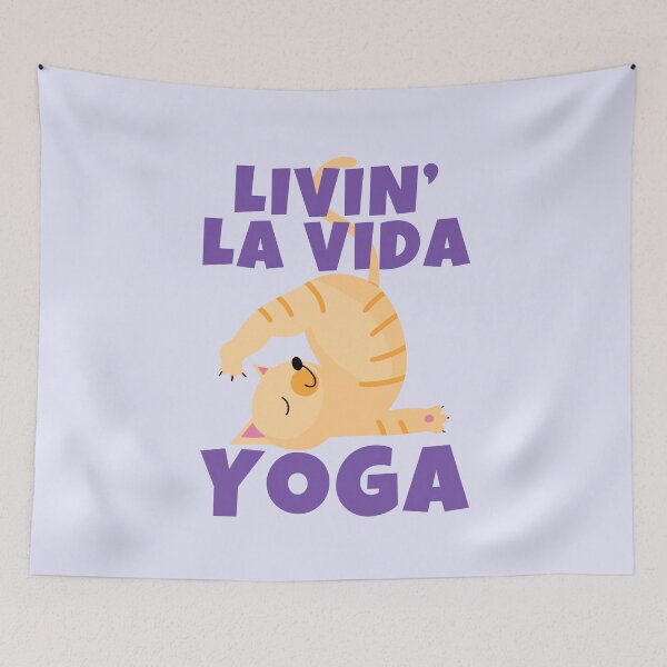 Item preview, Livin' La Vida Yoga Cute Funny Cat  designed and sold by ricricswert.