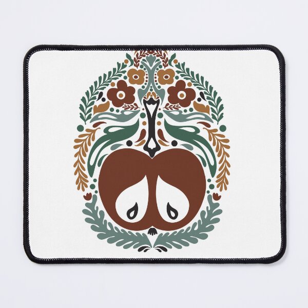 Item preview, Apple Folk Art Print Fruit Print Nordic Art designed and sold by NayaChu.