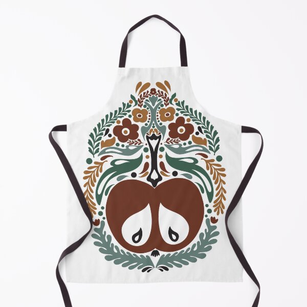 Item preview, Apple Folk Art Print Fruit Print Nordic Art designed and sold by NayaChu.